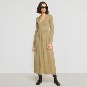 Modern Citizen Cherie U-Neck Jersey Dress Size LLight Sage / L